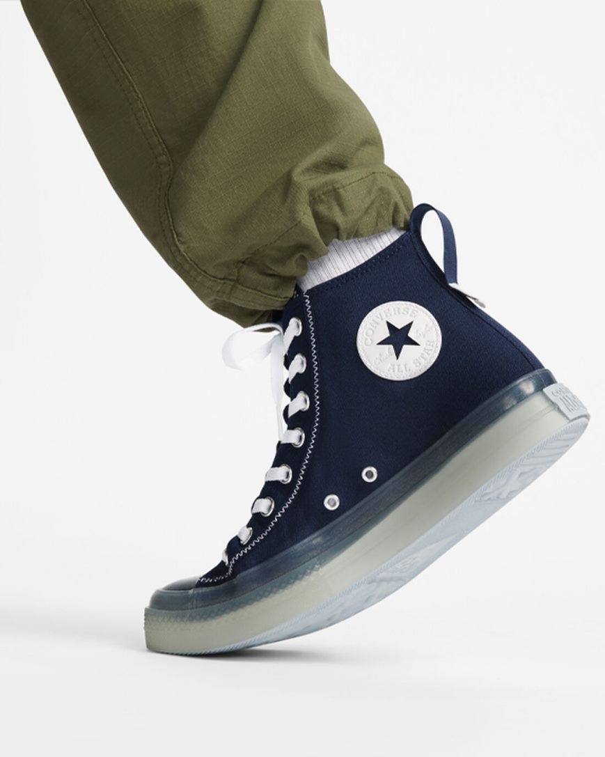 Zapatillas Altas Converse Chuck Taylor All Star CX Explore Mujer Obsidian Blancas | PE 8PE754